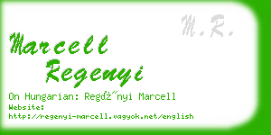 marcell regenyi business card